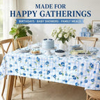 Pyrrhiax 8pcs Blueberry Tablecloth,Rectangular Disposable Table Cover for Dining Room Kitchen/Blueberry Baby Shower Decorations, Waterproof Plastic Table Cover 54”X 108” - Image 5