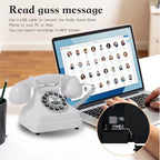Audio Guest Book Wedding Phone,Audio Guestbook Phone Vintage Style Audio Message Voicemail for Graduation Retirement Party Birthdays Baby Shower Special Occasions (White) - Image 5