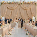 40ft x 10ft Wrinkle Free Nude Wedding Backdrop Curtains for Party Bridal Shower Reception Decorations Nude Fabric Curtain Backdrops Drapes for Photography Baby Shower Birthday Background by Tao-GePartyDecorations
