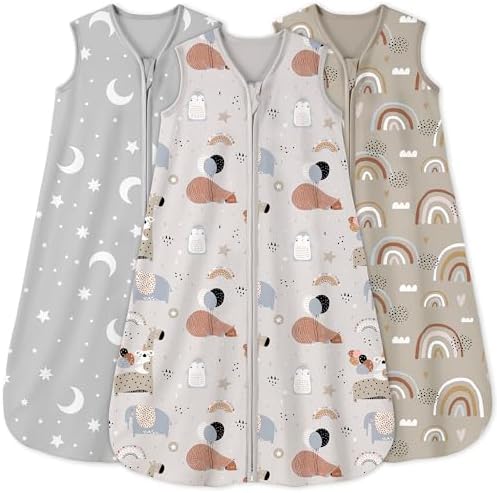 Yoofoss Baby Sleep Sack 12-18 Month 0.5TOG 100% Organic Cotton 2-Way Zipper by YOOFOSS