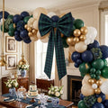 5.5 ft Green Blue Tartan Plaid Bow Large Christmas Tree Topper Bow by Unknown
