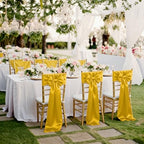 fani Gold Satin Chair Straps Bows,120 PCS 7x108 Inch,Chair Sash - Image 7