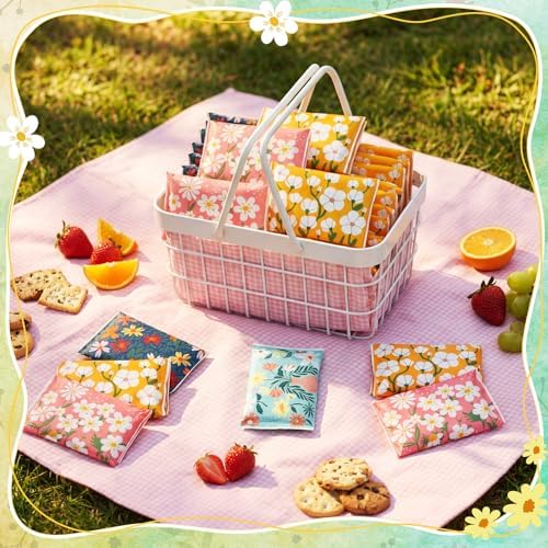 Fourluoo 50 Pack Multicolor Floral Travel Size Tissues, 3 Ply - Image 4