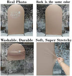 Light Brown Arch Backdrop Covers Baby Shower Birthday Party Decorations We Can Bearly Wait Arches Background Stretchy Fabric Cover Wedding Parties Decors (4x7.2FT) - Image 6