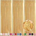 Gold Backdrop Curtain for Parties - 3 Pieces Glitter Sequin Background by QueenDream