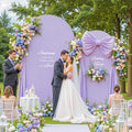 Purple Arch Backdrop Cover Set of 2 Birthday Party Lavender Arch Covers 7.2 and 6ft Wedding Arch Cover Stretchy Backdrop Bridal Baby Shower Birthday Arch Covers Spandex by HBBMAGIC