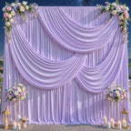 10ft x 10ft Purple Backdrop Curtains, Lavender Lilac Drapes Backdrop Fabric - Image 6