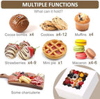 Moretoes 80pcs Cookie Boxes with Window, 6x6x3 Inches White Bakery Boxes - Image 3