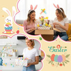 Funnymoom 24 Sets Gift Basket Boxes with Handle Clear Bags and Bows for Birthday Wedding Baby Shower Tea Party Favor Packaging 9.8x6.5 in - Image 6
