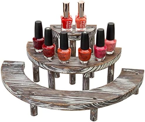 MyGift 3 Tier Torched Wood Cupcake Stand Dessert Display Riser Set of 3 - Image 6