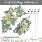 Artificial Flower Wedding Arch Decorations, Arch Faux Flowers Greenery for Wedding Decor, Reception Backdrop Decoration, Bridal Shower, Baby Shower (Green) - Image 2