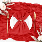 60Pack Red Cheesecloth Napkins Rustic Boho Gauze Napkins 20"x20" - Image 2
