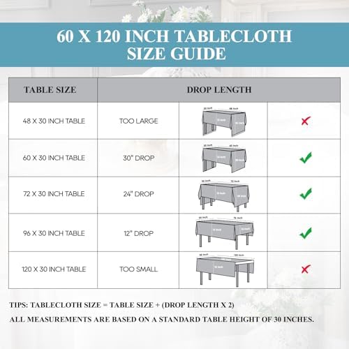 VidaFete Classic Series 10 Pack 60x120inch Black Rectangle Tablecloth - Image 2