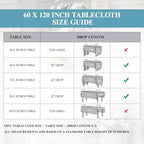 VidaFete Classic Series 10 Pack 60x120inch White Rectangle Tablecloth - Image 2