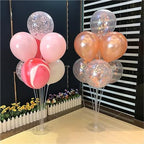 8 Set Balloon Sticks With Bases DIY Balloons Stand Balloon Holder Column Clear Happy Birthday Party Decorations Kids Baby Shower Wedding Party SuppliesNO.784 - Image 5