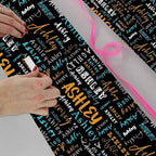 AOFUN Custom Gift Wrapping Paper Personalized Christmas Gift Custom Name Wrapping Paper Wrapping Paper For Men Wrapping Papper Custom Gift Wrapping Paper 3 Rolls 58" x 23" - Image 4
