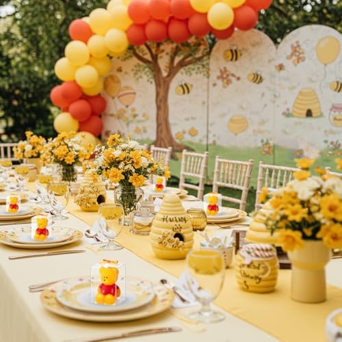 50 Pcs Bear Baby Shower Candle Favors for Guest Bear Party Favors Baby Shower Candles Bulk for Gifts Party Decorations (Yellow) - Image 5