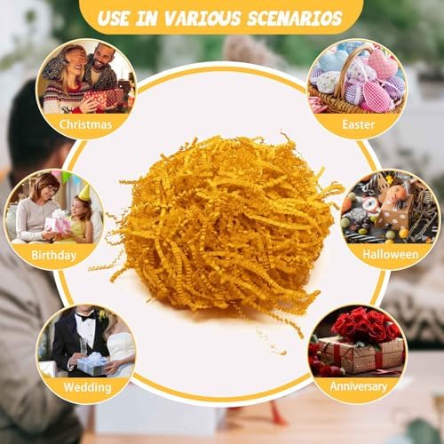 Tisspoms 10LB Gold Crinkle Cut Paper Shred Filler, Crinkle Paper Shreds - Image 6