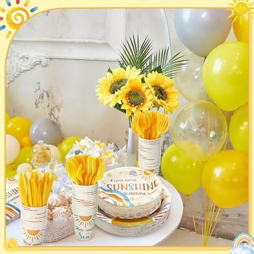 Dandat 350 Pcs Baby Shower Set, Son, Yellow - Image 6