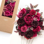 Ling's moment Artificial Pink Flowers Combo, Magenta & Hot Pink, Deluxe by LingsMoment