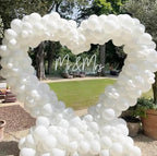 7.2ft Heart-Shaped Metal Balloon Arch Kit for Weddings Valentine's Day Proposals Engagements & Birthdays, Elegant Heart Arch Stand with Base for Ceremony Backdrops & Party Decorations - Image 2