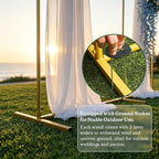 Metal Arch Backdrop Stand 7.2FT+6FT: Wedding Arch Frame for Ceremony Balloon Arch Stand for Birthday Anniversary Wedding Party Baby Shower - Image 4