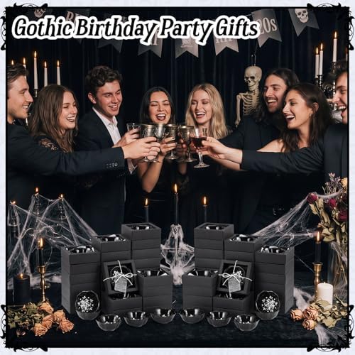 Teenyyou 50 Sets Gothic Wedding Favors, Black Ceramic Bowls with Gift Box - Image 5