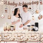 Jingmore 50 Set a Baby Is Brewing Coffee Cups Lids Straws Sleeves 16oz - Image 5