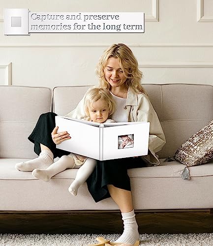 Artfeel Photo Album Self Adhesive Scrapbook Album for 3x5 4x6 5x7 8x10 Pictures,40 Pages Linen Cover with Display Window DIY Photo Book,Ideal Gifts for Family Travel Wedding Baby - Image 5