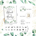 97 Pcs Baby Shower Game Sign Set Includes Decorative Square Signs 56 DIY Blank Wooden Blocks 20 Fabric Pens Baby Shower Game Prizes - Image 3