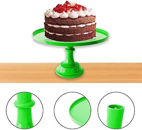 11-Inch Green Melamine Cake Stand Pedestal Reusable Dessert Party Display - Image 6