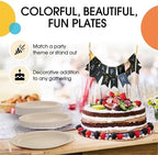 Party Solids Exquisite Ivory Paper Plates Disposable Heavy Duty 200 Pcs - 100-7 & 100-9 Ivory Disposable Plates for Party Heavy Duty 350 GSM for Birthday Supplies - Image 5