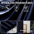10ft x 9ft Navy Blue Backdrop Curtains for Parties Weddings, Wrinkle Free Silky Polyester Fabric Photo Backdrop Drapes, 2 Panels 5X 10 ft Navy Backfrounds Cloth for Birthday Graduation Photography - Image 3