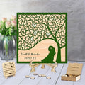 Personalized Tree of Life Wedding Guestbook Alternative with Wooden Heart Sign Custom Famliy Tree Wedding Drop Top Frame Rustic Wedding Decorations for Reception,C-Family Tree Guestbook-4 by Smallduuck