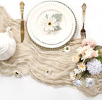 12 Pack Beige Cheesecloth Table Runner 10Ft 23 x 120 Inch - Image 3