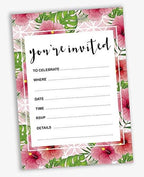 Pack Of 30, You're Invited Invitations With Envelopes, Floral Invites for Your Wedding, Bridal Shower, Baby Shower, Birthday Invites Fill-In Style 5 X 7 Inches - Image 2