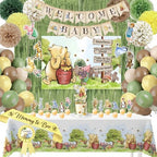 Winnie Baby Shower Decorations – the Pooh Backdrop, Balloons & Banner Kit by RainMeadow