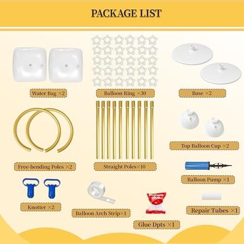 Balloon Arch Kit,Adjustable 8.2FT & 6FT Half Balloon Arch Stand - Image 3