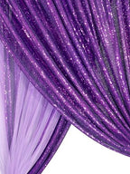 Purple Sequin Backdrop 8ft x 8ft Glitter Party Backdrop Curtains - Image 5