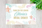 Andaz Press Custom Personalized Disposable Paper Placemats, 12 x 18 Inch, Set of 25, Thank You for Joining Bridal Shower Sea Inspired, Tableware, Dining, Tabletop, Table Setting for Bridal Shower - Image 2