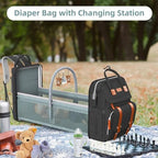 ISMGN Diaper Bag Backpack with Changing Station, Baby Bags for Boys, Black - Image 4