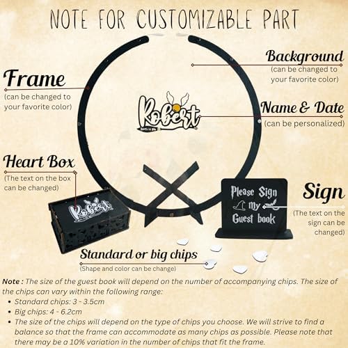 Wizard Baby Shower Guest Book Alternative Drop Box Personalized Keepsake - Image 6
