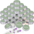 MTLEE 50 Pcs Sage Green Wedding Thank You Candles Gifts for Guests, Bridal Shower Baby Shower Favors, 1 oz Mini Lavender Scented Soy Wax Candles Tin Bulk for Birthday Aromatherapy Party Favors by MTLEE