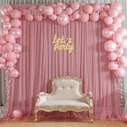 10ft x 10ft Dusty Rose Backdrop Curtains, Wrinkle-Free Sheer Chiffon Fabric Photo Backdrop Drapes for Wedding Arch Party Ceremony Stage Photography Birthday Decorations - Image 3