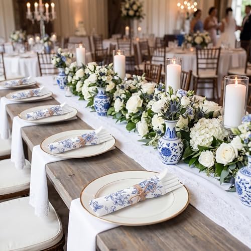 400 Pcs Something Blue Before I Do Blue Floral Wedding Supplies - Image 3