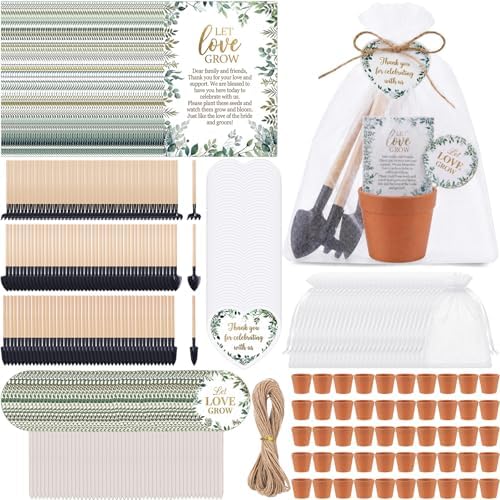 Amyhill 50 Sets Let Love Grow Wedding Favors for Guests Bulk by Amyhill