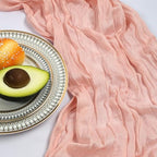 12 Pack 10Ft Blush Pink Cheesecloth Table Runner 23 x 120 Inch - Image 5