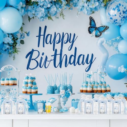Vesici 50 Sets Silly Goose Party Favors for Guests Include Baby Shower Shot Glass and Card Organza Bag for Birthday Baby Shower Goose Party Supplies (Blue) - Image 5