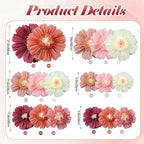 Giegxin 20 Pcs Pink Paper Flowers for Wall Boho Wedding Tissue Decorations - Image 2