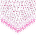CHENGU 100 Pcs Baby Shower Pacifiers Necklace Bulk,Pink and White by CHENGU